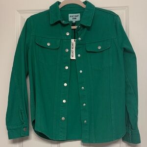 Velvet Heart Teal Button-Up Jacket